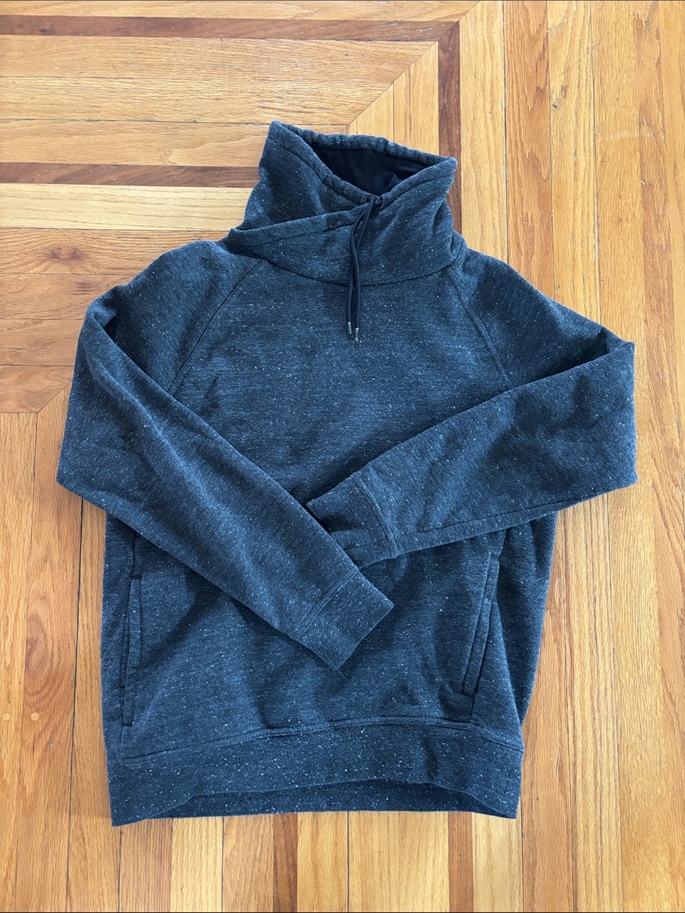 H&M Dark Charcoal Funnel Neck Hoodie